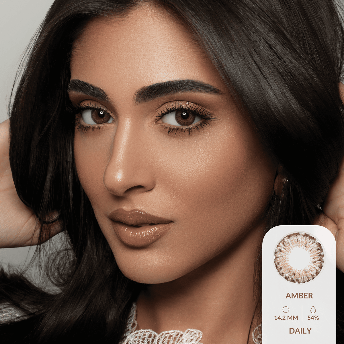 Amara Choco Amara Color Contact Lenses - Amber (one day) – Amara Lenses