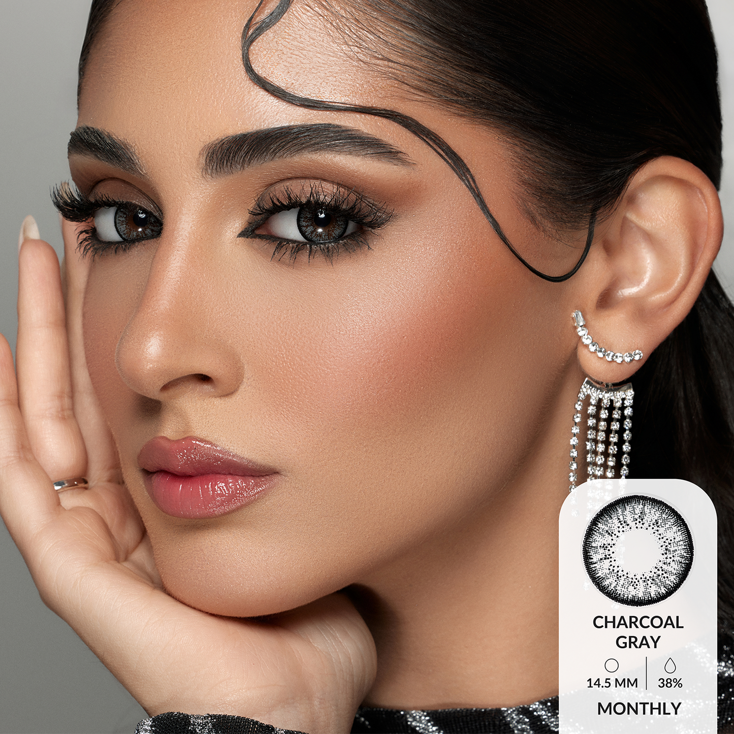 Amara Color Contact Lenses -  Charcoal Gray