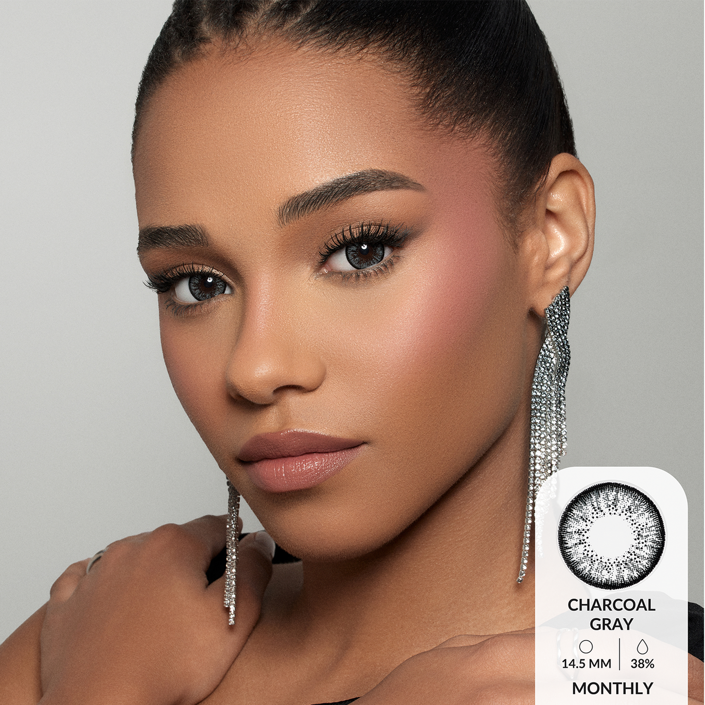 Amara Color Contact Lenses -  Charcoal Gray